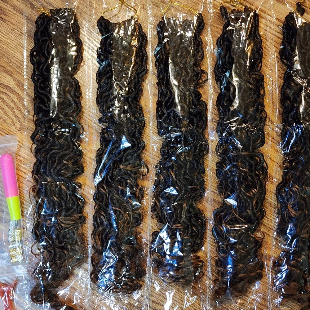 8 Packs New Goddess Locs Crochet Hair With Curly Ends 22